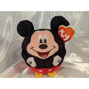 TY Beanie Ballz‎ Mickey Mouse Disney Plush Stuffed Toy 5" 2013 Round Ball